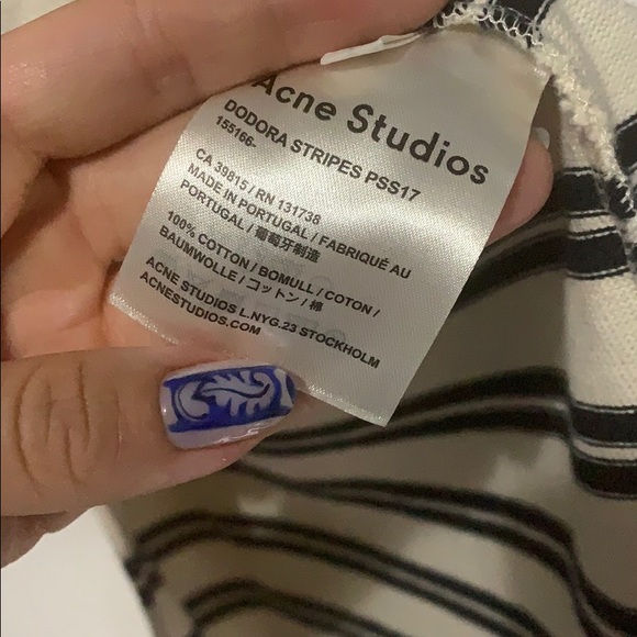 ‼️‼️ACNE STUDIOS DODORA STRIPES T-Shirt DRESS 🔥 - Picture 7 of 7